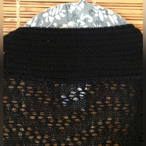 Intriguing Threads Black Made in USA Chevron Lace Jacket Cover-up Size 3X - Picture 3 of 5